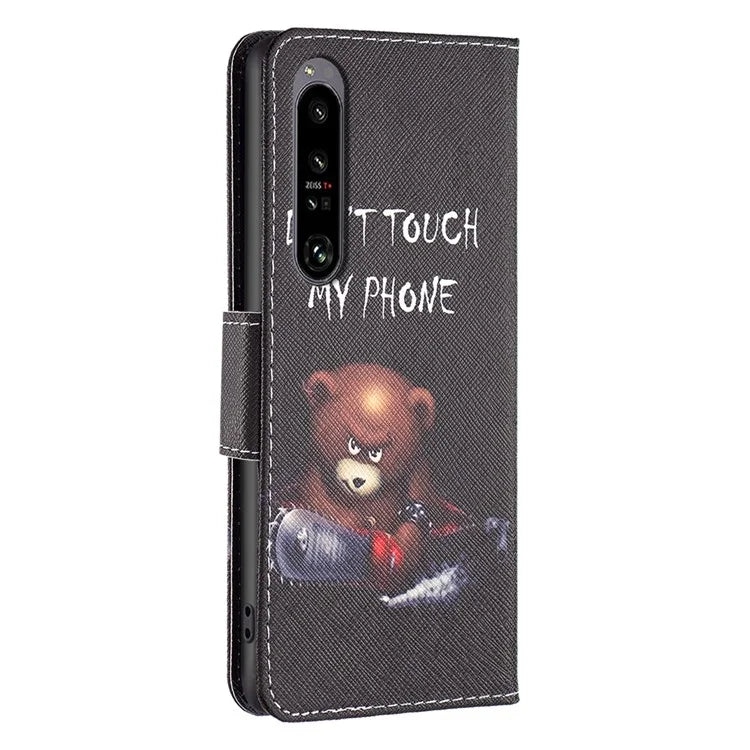 For Sony Xperia 1 VI Cell Phone Cases Leather Pattern Printing Flip Stand Cover