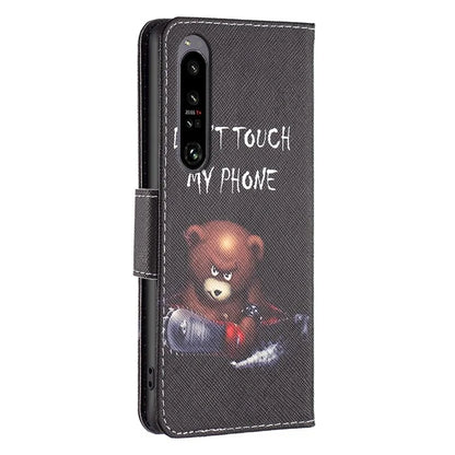 For Sony Xperia 1 VI Cell Phone Cases Leather Pattern Printing Flip Stand Cover