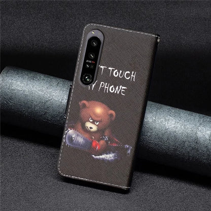 For Sony Xperia 1 VI Cell Phone Cases Leather Pattern Printing Flip Stand Cover