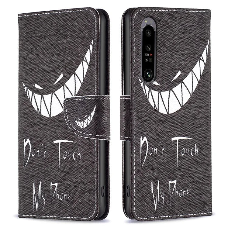 For Sony Xperia 1 VI Cell Phone Cases Leather Pattern Printing Flip Stand Cover