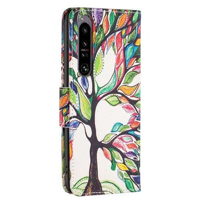 For Sony Xperia 1 VI Cell Phone Cases Leather Pattern Printing Flip Stand Cover
