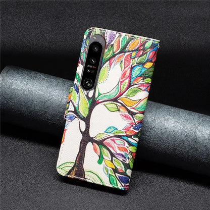 For Sony Xperia 1 VI Cell Phone Cases Leather Pattern Printing Flip Stand Cover