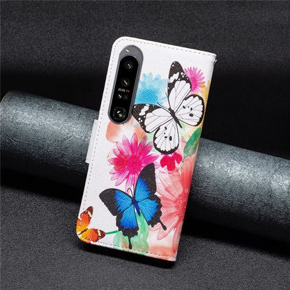 For Sony Xperia 1 VI Cell Phone Cases Leather Pattern Printing Flip Stand Cover
