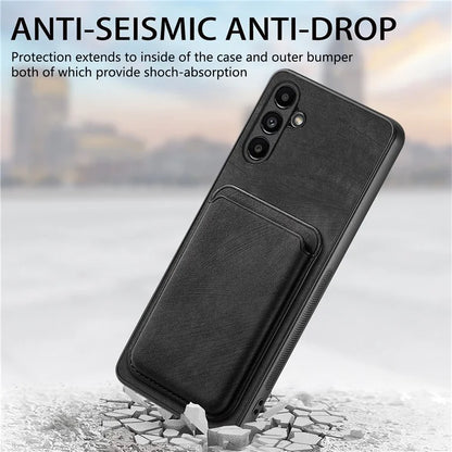 D12 For Samsung Galaxy A24 4G (162.1 x 77.6 x 8.3mm) Case with Card Holder Leather + TPU Vintage Phone Cover