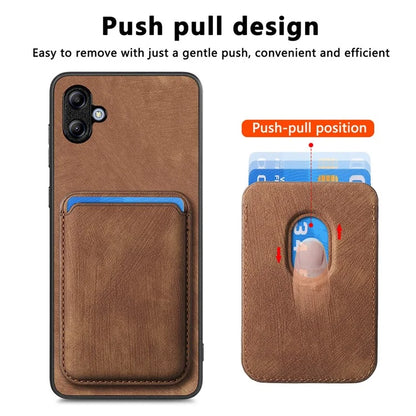 D12 For Samsung Galaxy A05 4G Case Leather + TPU Vintage Phone Cover with Card Holder