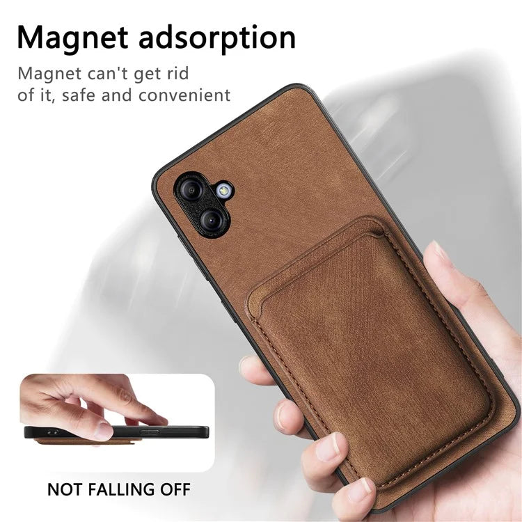 D12 For Samsung Galaxy A05 4G Case Leather + TPU Vintage Phone Cover with Card Holder