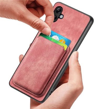 D12 For Samsung Galaxy A05 4G Case Leather + TPU Vintage Phone Cover with Card Holder