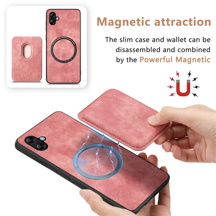 D12 For Samsung Galaxy A05 4G Case Leather + TPU Vintage Phone Cover with Card Holder