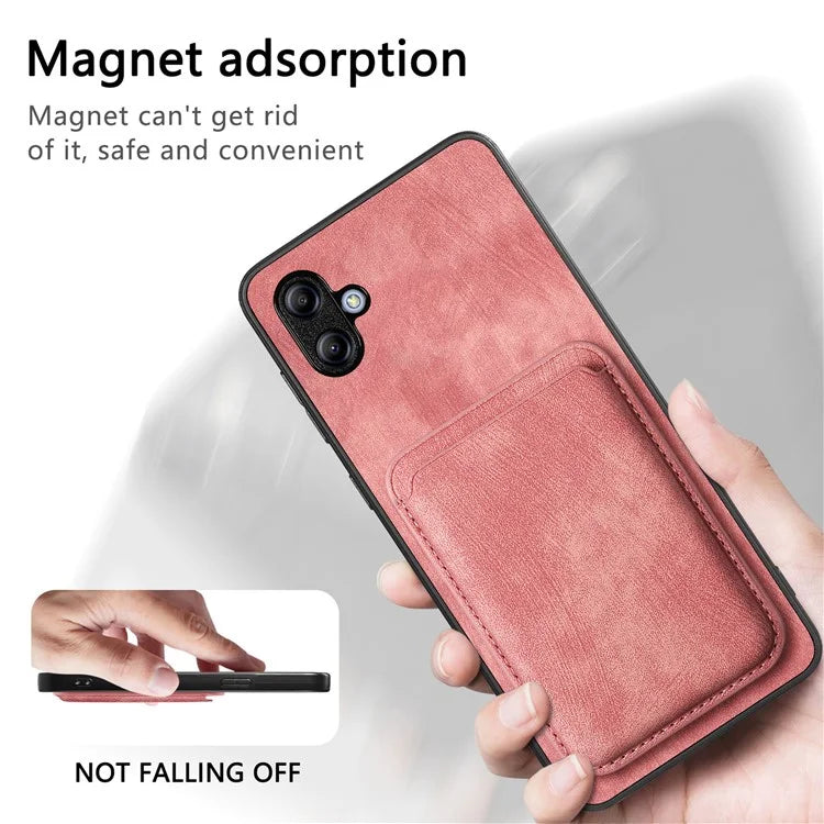 D12 For Samsung Galaxy A05 4G Case Leather + TPU Vintage Phone Cover with Card Holder