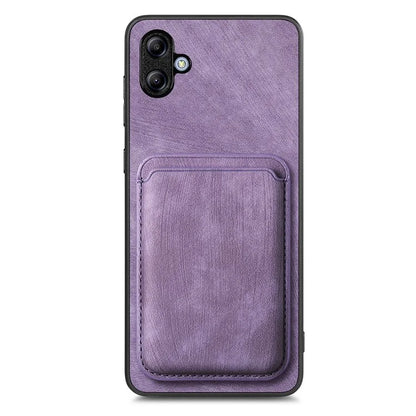 D12 For Samsung Galaxy A05 4G Case Leather + TPU Vintage Phone Cover with Card Holder