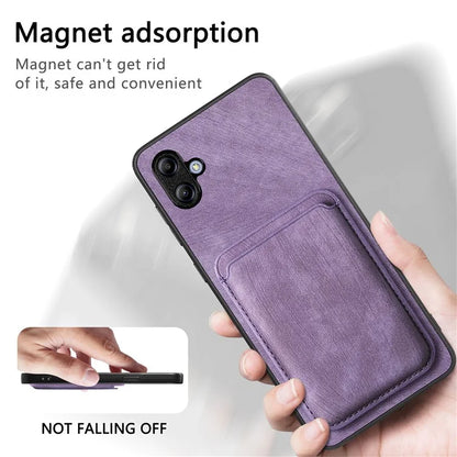D12 For Samsung Galaxy A05 4G Case Leather + TPU Vintage Phone Cover with Card Holder