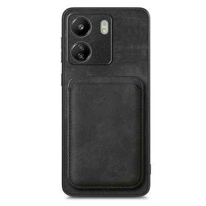 D12 For Xiaomi Redmi 13C 4G / Poco C65 4G Magnetic Case Leather+TPU Card Slots Removable Phone Cover
