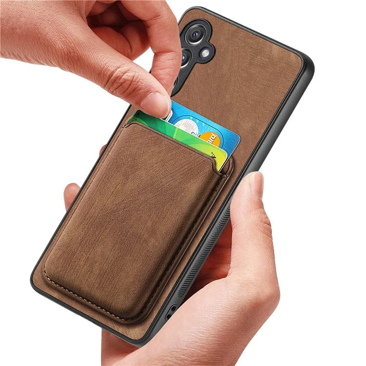 D12 For Samsung Galaxy A14 4G / 5G Case Leather+TPU Magnetic Detachable Phone Cover