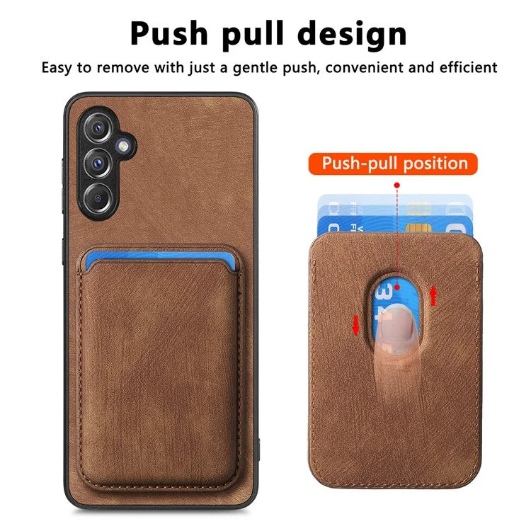 D12 For Samsung Galaxy A14 4G / 5G Case Leather+TPU Magnetic Detachable Phone Cover