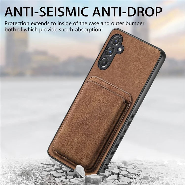 D12 For Samsung Galaxy A14 4G / 5G Case Leather+TPU Magnetic Detachable Phone Cover