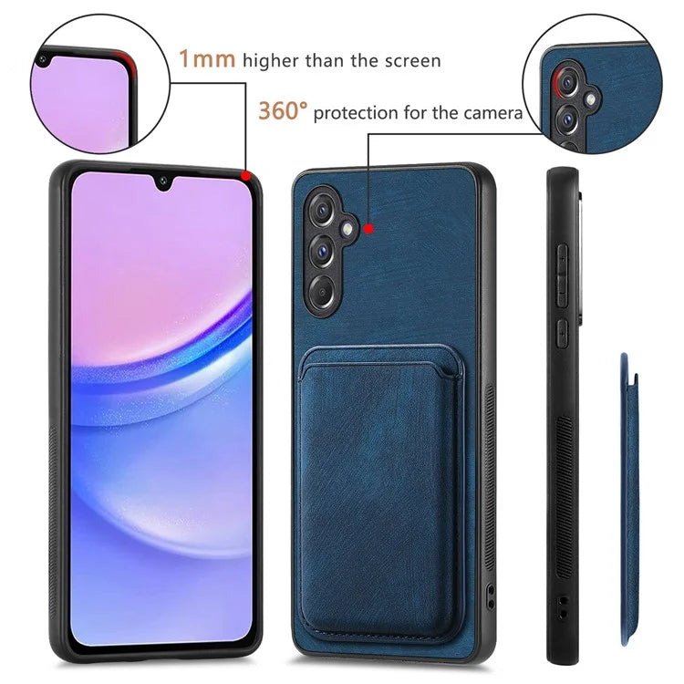 D12 For Samsung Galaxy A14 4G / 5G Case Leather+TPU Magnetic Detachable Phone Cover