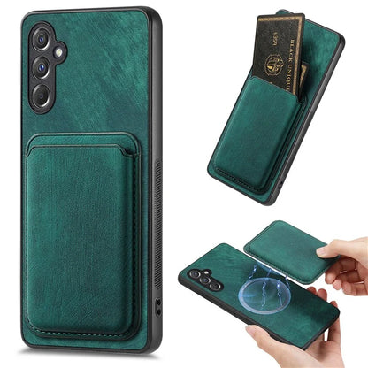 D12 For Samsung Galaxy A14 4G / 5G Case Leather+TPU Magnetic Detachable Phone Cover