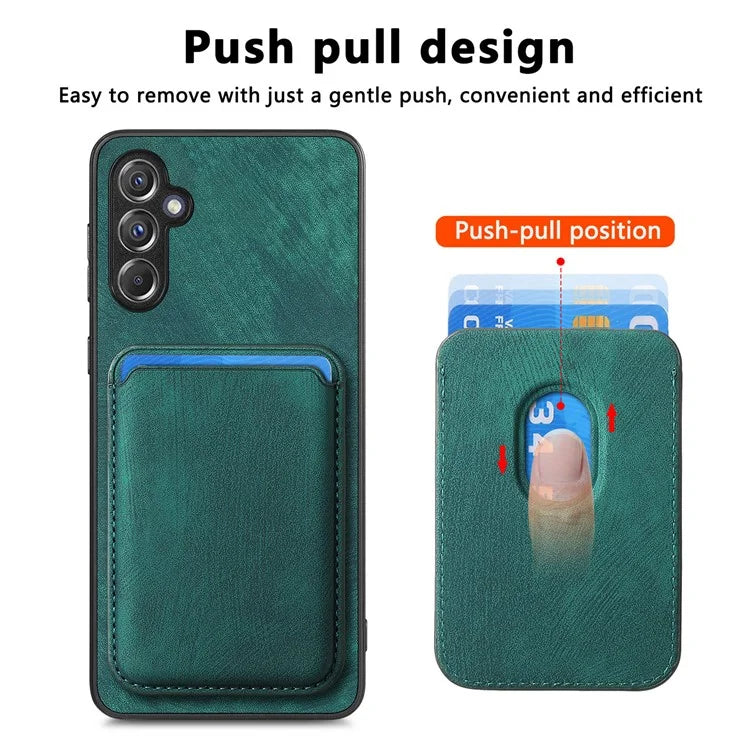 D12 For Samsung Galaxy A14 4G / 5G Case Leather+TPU Magnetic Detachable Phone Cover