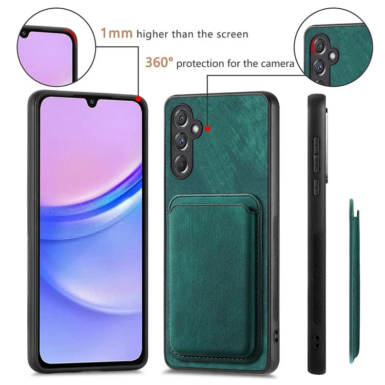 D12 For Samsung Galaxy A14 4G / 5G Case Leather+TPU Magnetic Detachable Phone Cover