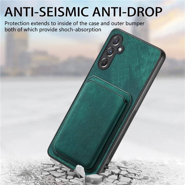 D12 For Samsung Galaxy A14 4G / 5G Case Leather+TPU Magnetic Detachable Phone Cover