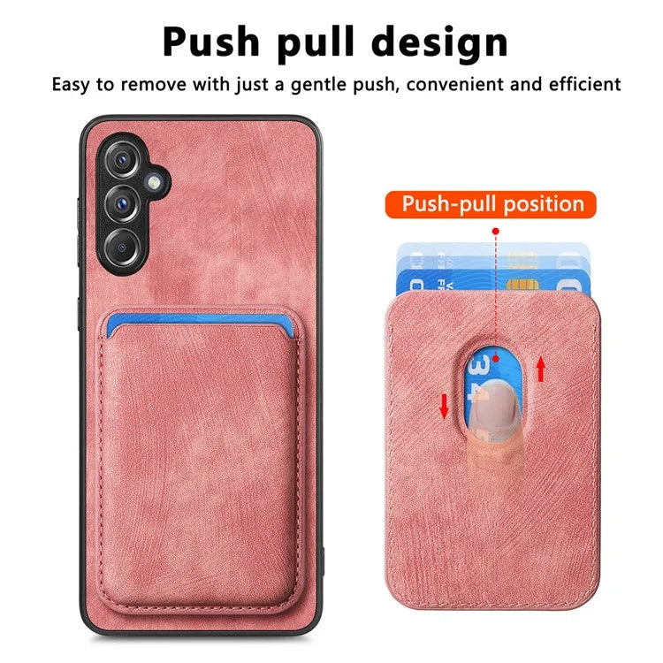 D12 For Samsung Galaxy A14 4G / 5G Case Leather+TPU Magnetic Detachable Phone Cover