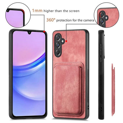 D12 For Samsung Galaxy A14 4G / 5G Case Leather+TPU Magnetic Detachable Phone Cover