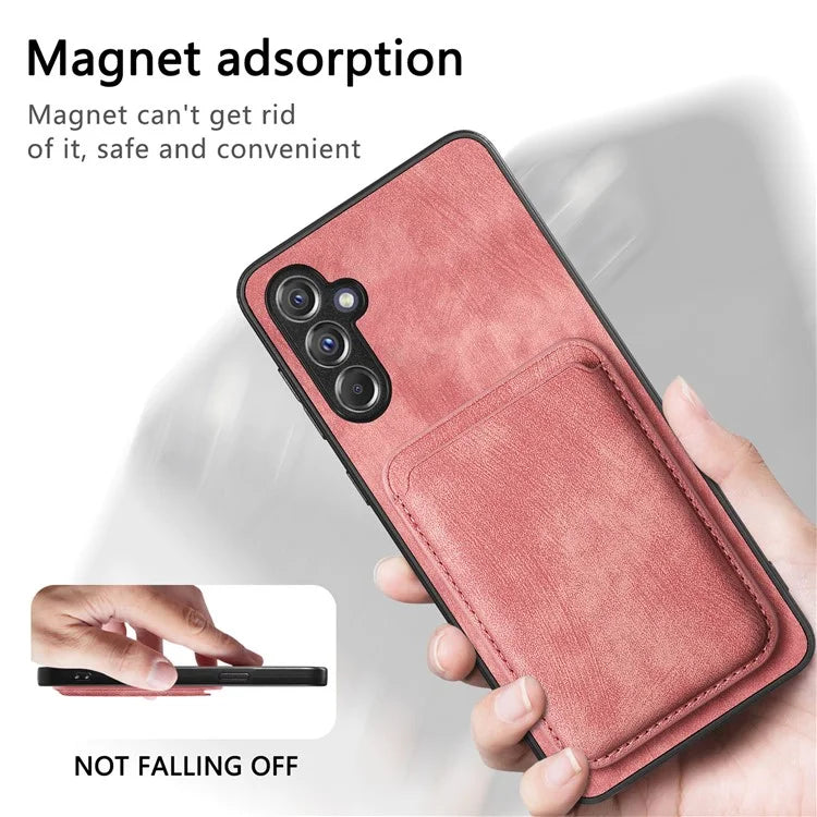 D12 For Samsung Galaxy A14 4G / 5G Case Leather+TPU Magnetic Detachable Phone Cover