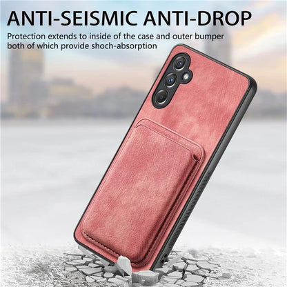 D12 For Samsung Galaxy A14 4G / 5G Case Leather+TPU Magnetic Detachable Phone Cover