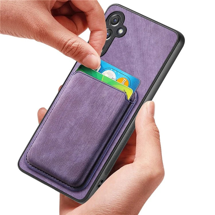 D12 For Samsung Galaxy A14 4G / 5G Case Leather+TPU Magnetic Detachable Phone Cover