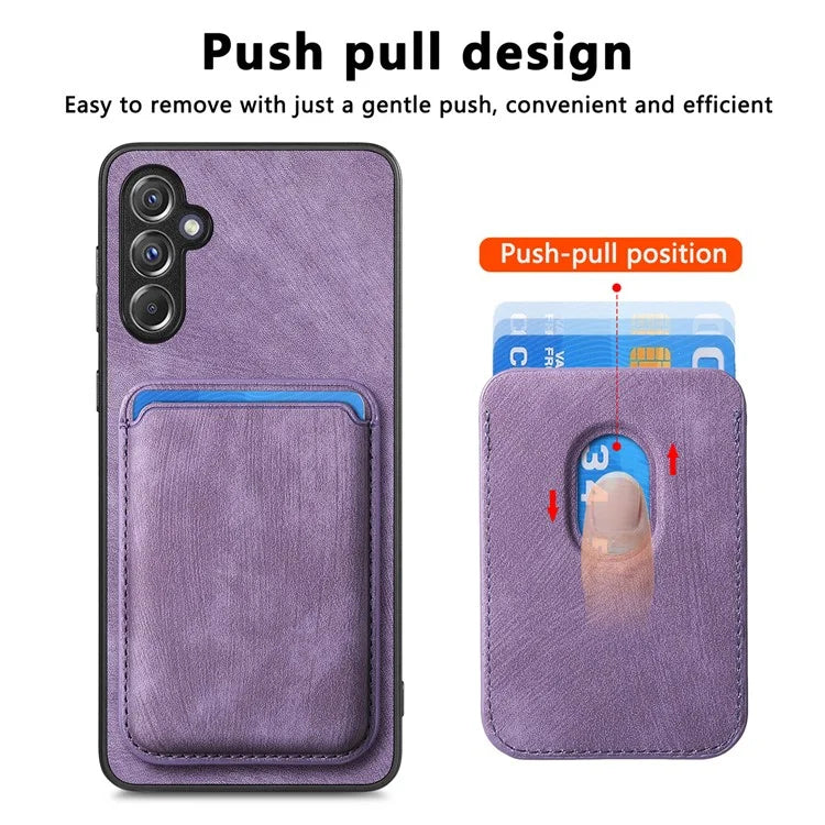 D12 For Samsung Galaxy A14 4G / 5G Case Leather+TPU Magnetic Detachable Phone Cover