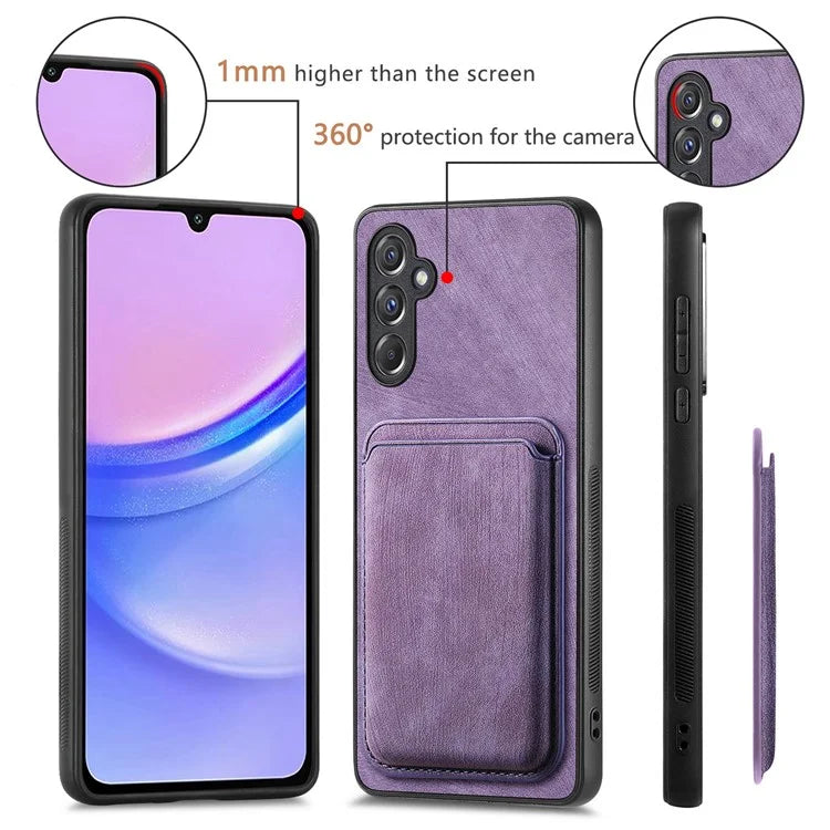 D12 For Samsung Galaxy A14 4G / 5G Case Leather+TPU Magnetic Detachable Phone Cover