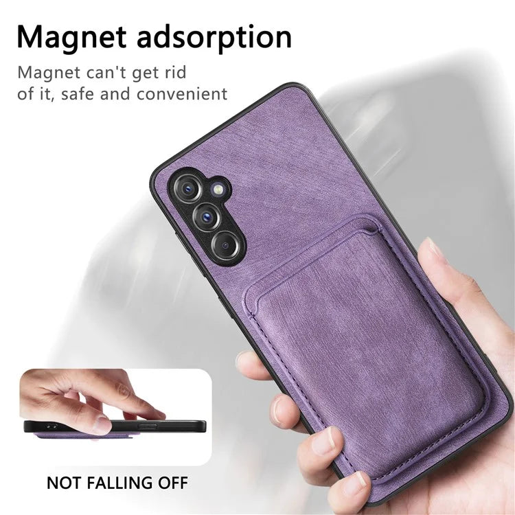 D12 For Samsung Galaxy A14 4G / 5G Case Leather+TPU Magnetic Detachable Phone Cover