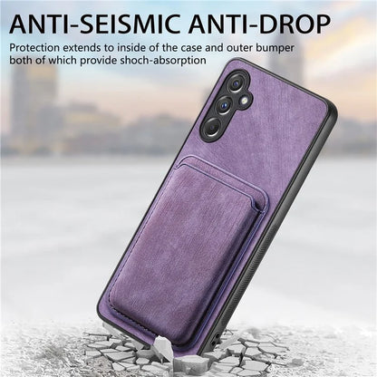 D12 For Samsung Galaxy A14 4G / 5G Case Leather+TPU Magnetic Detachable Phone Cover