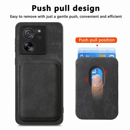 D12 For Xiaomi 13T / 13T Pro / Redmi K60 Ultra Case Magnetic Detachable Retro Leather Back Cover