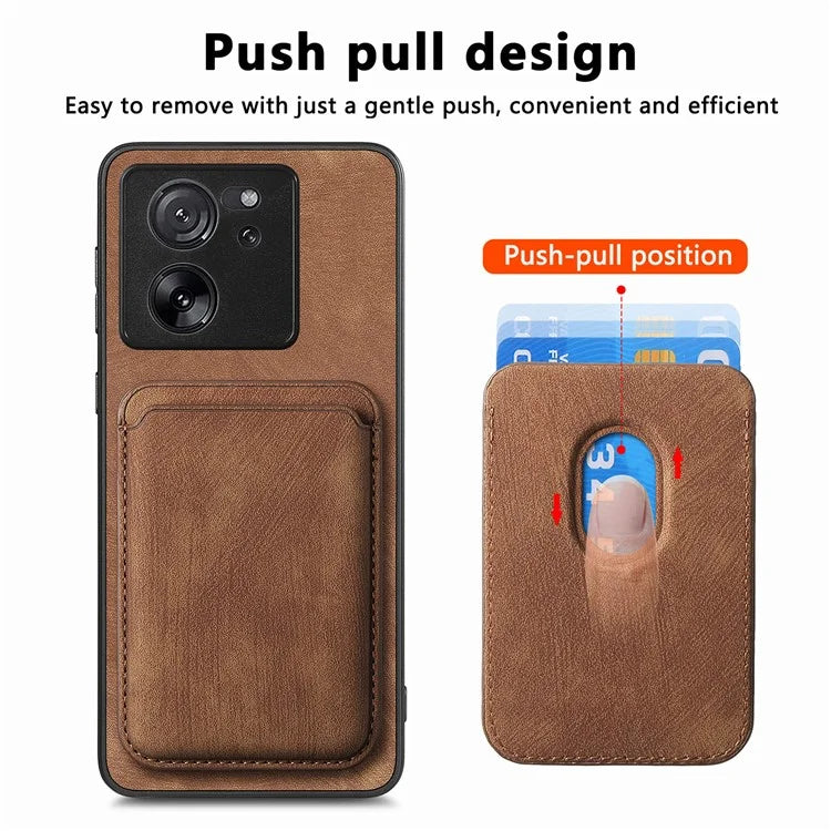 D12 For Xiaomi 13T / 13T Pro / Redmi K60 Ultra Case Magnetic Detachable Retro Leather Back Cover