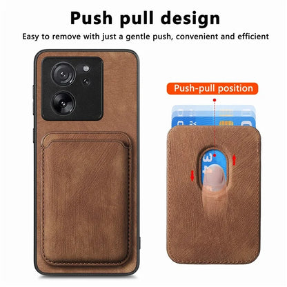 D12 For Xiaomi 13T / 13T Pro / Redmi K60 Ultra Case Magnetic Detachable Retro Leather Back Cover