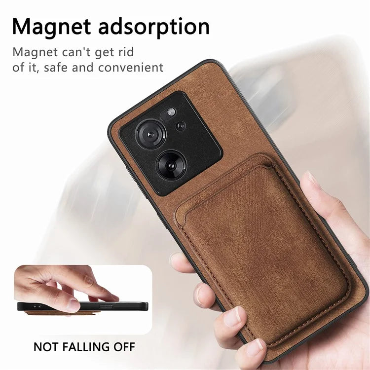 D12 For Xiaomi 13T / 13T Pro / Redmi K60 Ultra Case Magnetic Detachable Retro Leather Back Cover