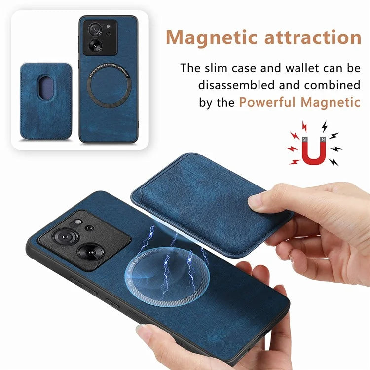 D12 For Xiaomi 13T / 13T Pro / Redmi K60 Ultra Case Magnetic Detachable Retro Leather Back Cover