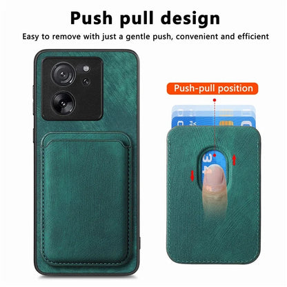 D12 For Xiaomi 13T / 13T Pro / Redmi K60 Ultra Case Magnetic Detachable Retro Leather Back Cover