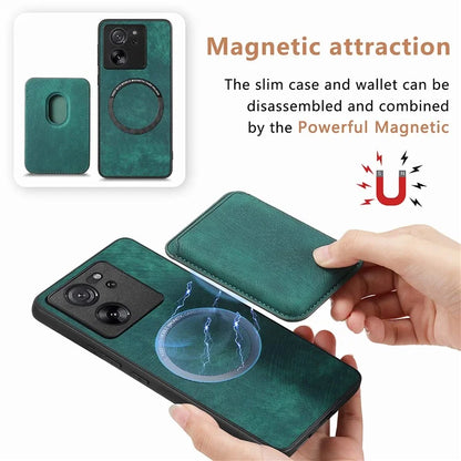 D12 For Xiaomi 13T / 13T Pro / Redmi K60 Ultra Case Magnetic Detachable Retro Leather Back Cover