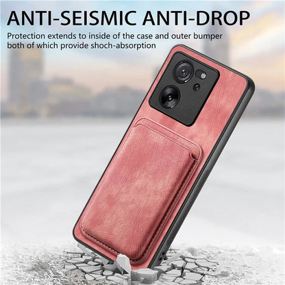D12 For Xiaomi 13T / 13T Pro / Redmi K60 Ultra Case Magnetic Detachable Retro Leather Back Cover