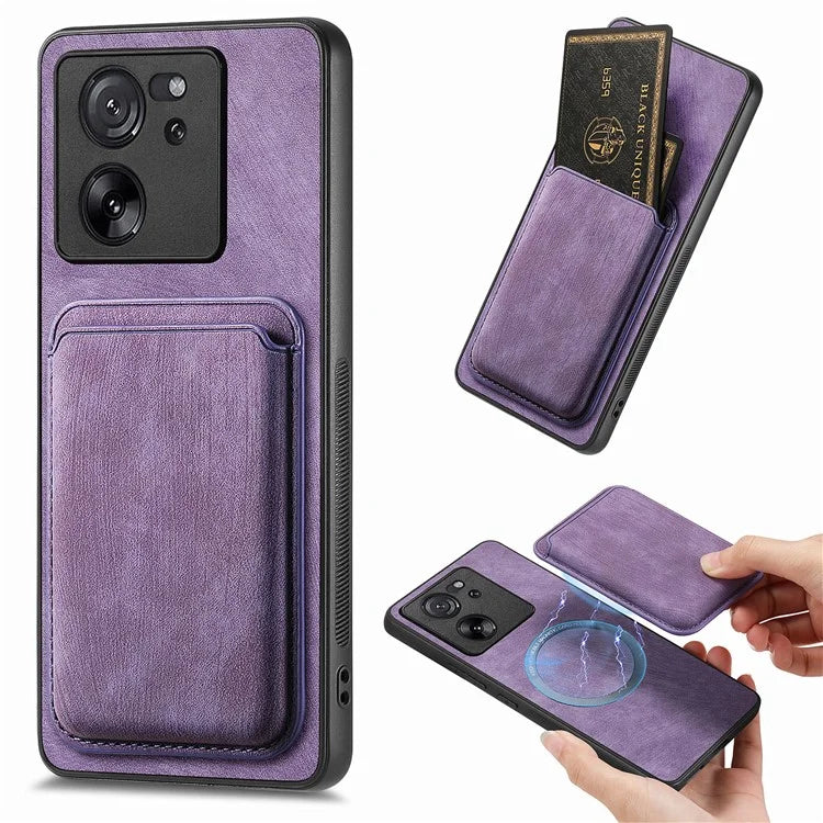 D12 For Xiaomi 13T / 13T Pro / Redmi K60 Ultra Case Magnetic Detachable Retro Leather Back Cover