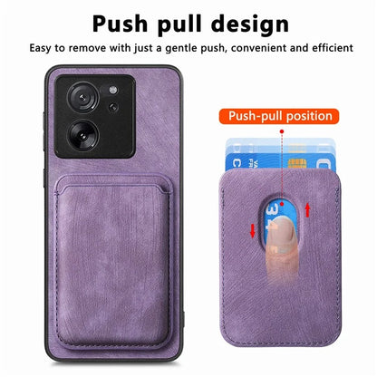 D12 For Xiaomi 13T / 13T Pro / Redmi K60 Ultra Case Magnetic Detachable Retro Leather Back Cover