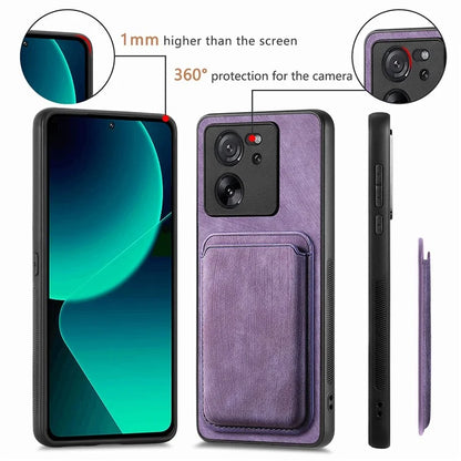 D12 For Xiaomi 13T / 13T Pro / Redmi K60 Ultra Case Magnetic Detachable Retro Leather Back Cover