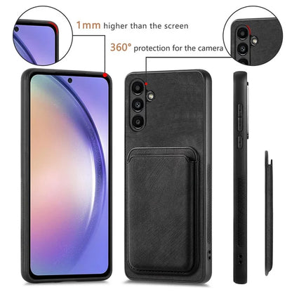 D12 For Samsung Galaxy A25 5G (Global) (161.0 x 76.5 x 8.3mm) Case Retro Leather+TPU 2 in 1 Card Slot Phone Cover