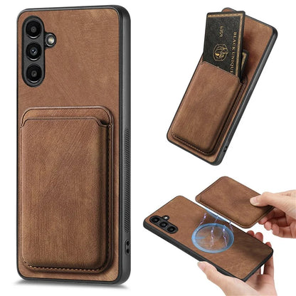 D12 For Samsung Galaxy A25 5G (Global) (161.0 x 76.5 x 8.3mm) Case Retro Leather+TPU 2 in 1 Card Slot Phone Cover
