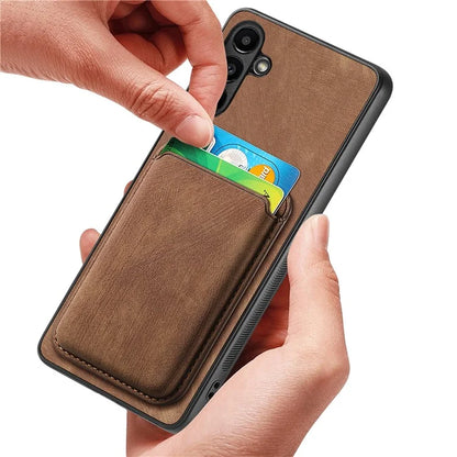 D12 For Samsung Galaxy A25 5G (Global) (161.0 x 76.5 x 8.3mm) Case Retro Leather+TPU 2 in 1 Card Slot Phone Cover