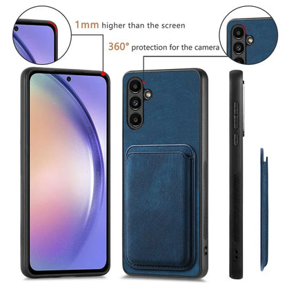 D12 For Samsung Galaxy A25 5G (Global) (161.0 x 76.5 x 8.3mm) Case Retro Leather+TPU 2 in 1 Card Slot Phone Cover