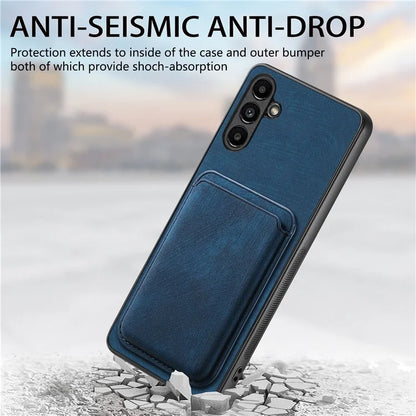 D12 For Samsung Galaxy A25 5G (Global) (161.0 x 76.5 x 8.3mm) Case Retro Leather+TPU 2 in 1 Card Slot Phone Cover