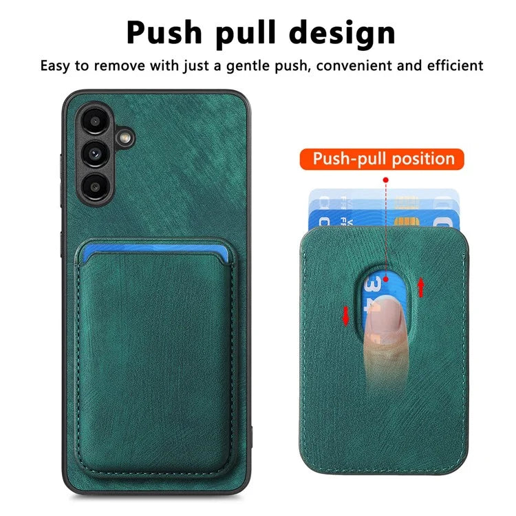 D12 For Samsung Galaxy A25 5G (Global) (161.0 x 76.5 x 8.3mm) Case Retro Leather+TPU 2 in 1 Card Slot Phone Cover